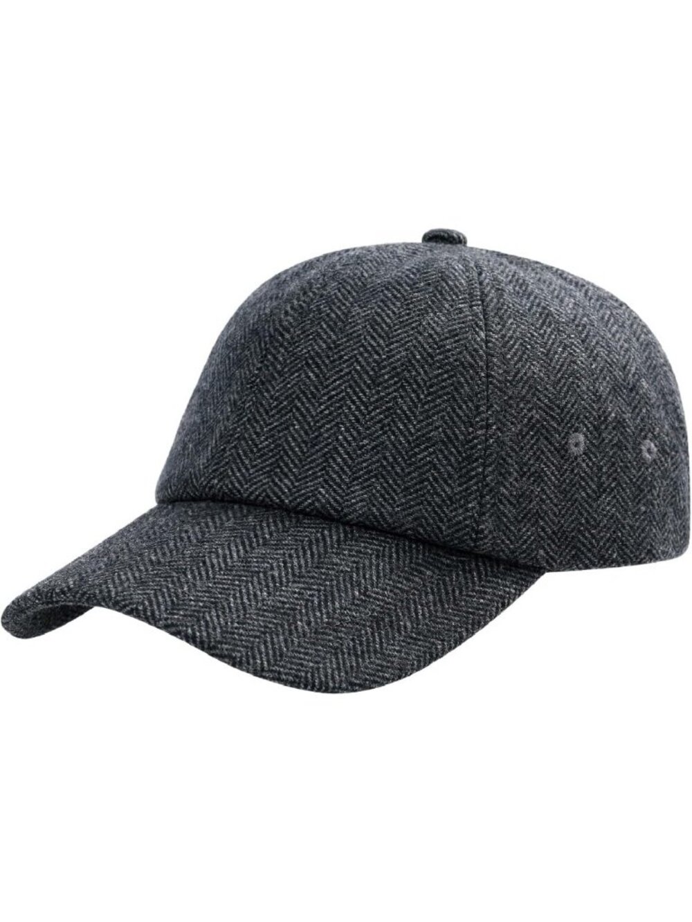 Men's Wool Tweed Baseball Cap - Adjustable, Stylish, Warm & Comfortable